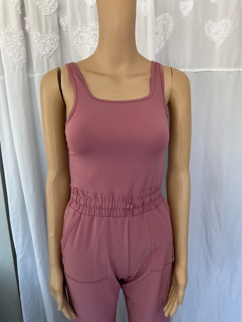 Abercrombie & Fitch Mauve Pink Tank Jumpsuit with Elastic Waist Girls 11/12